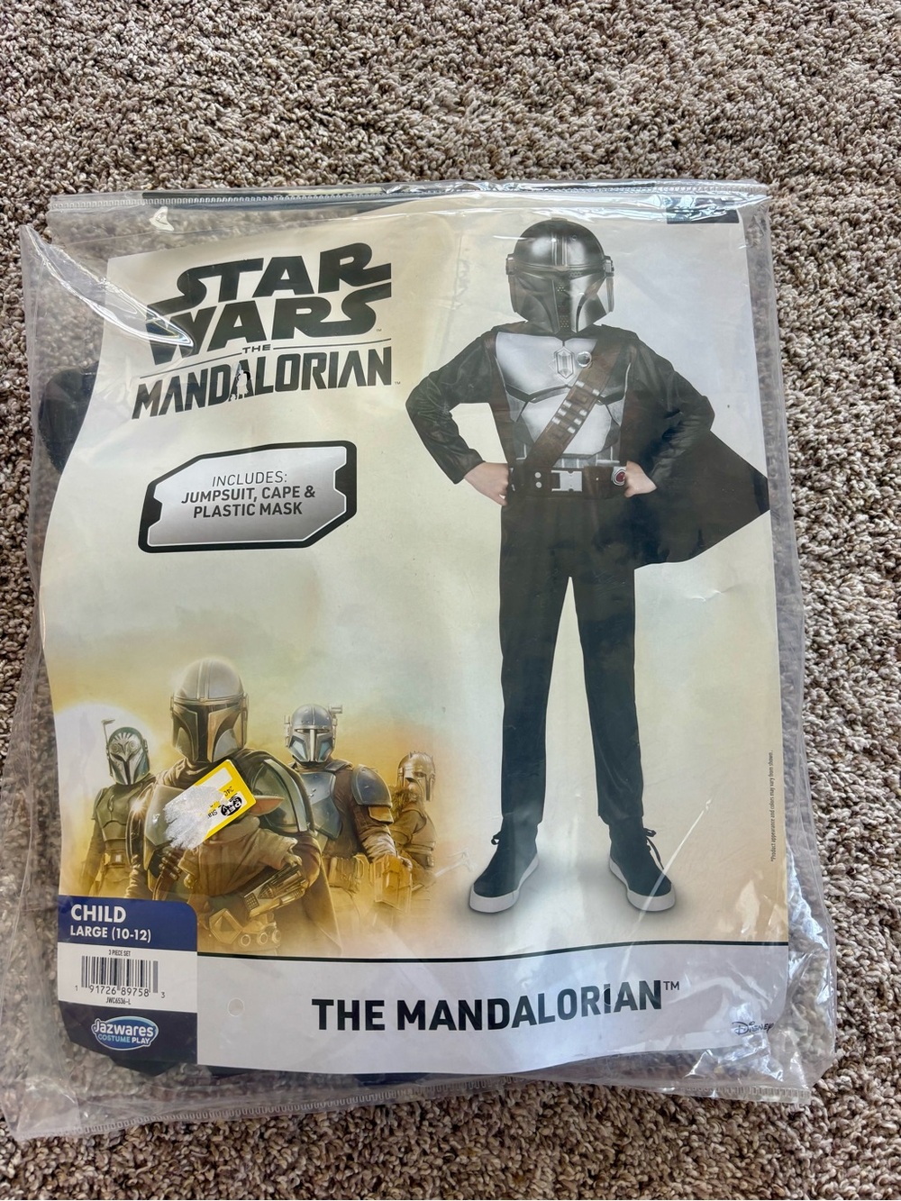 NWT Star Wars The Mandalorian Costume Kids Child Large 10-12 Jazwares